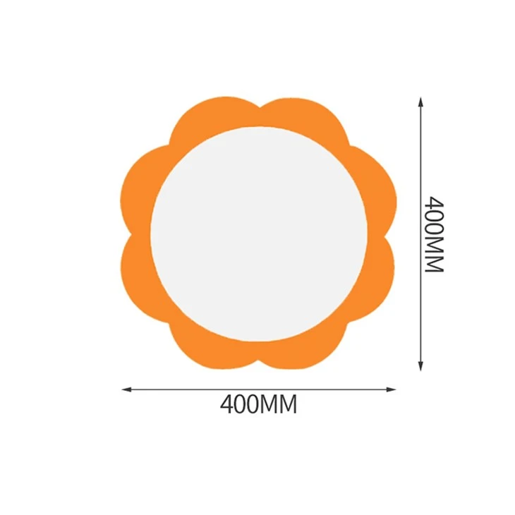 Orange Flower Round Wall Mirror