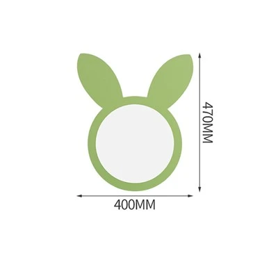 Green Bunny Ear Wall Mirror