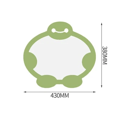 Green Rounded Character Wall Mirror