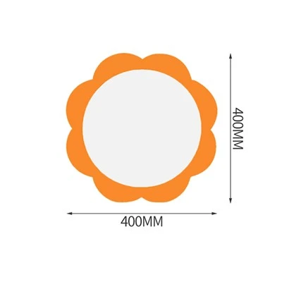 Orange Flower Round Wall Mirror